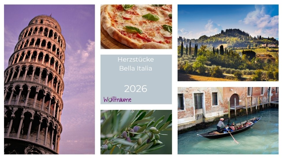 Bella Italia 2026 Bella Italia2026, Herzstücke mit handgefärbter Wolle